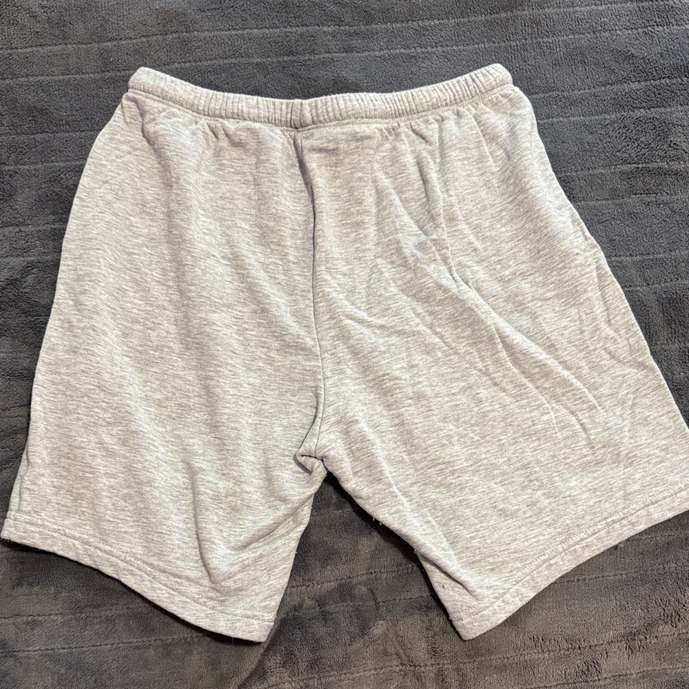 Aerie Light Gray Cozy light fleece biker shorts M with drawstring - Picture 4 of 7